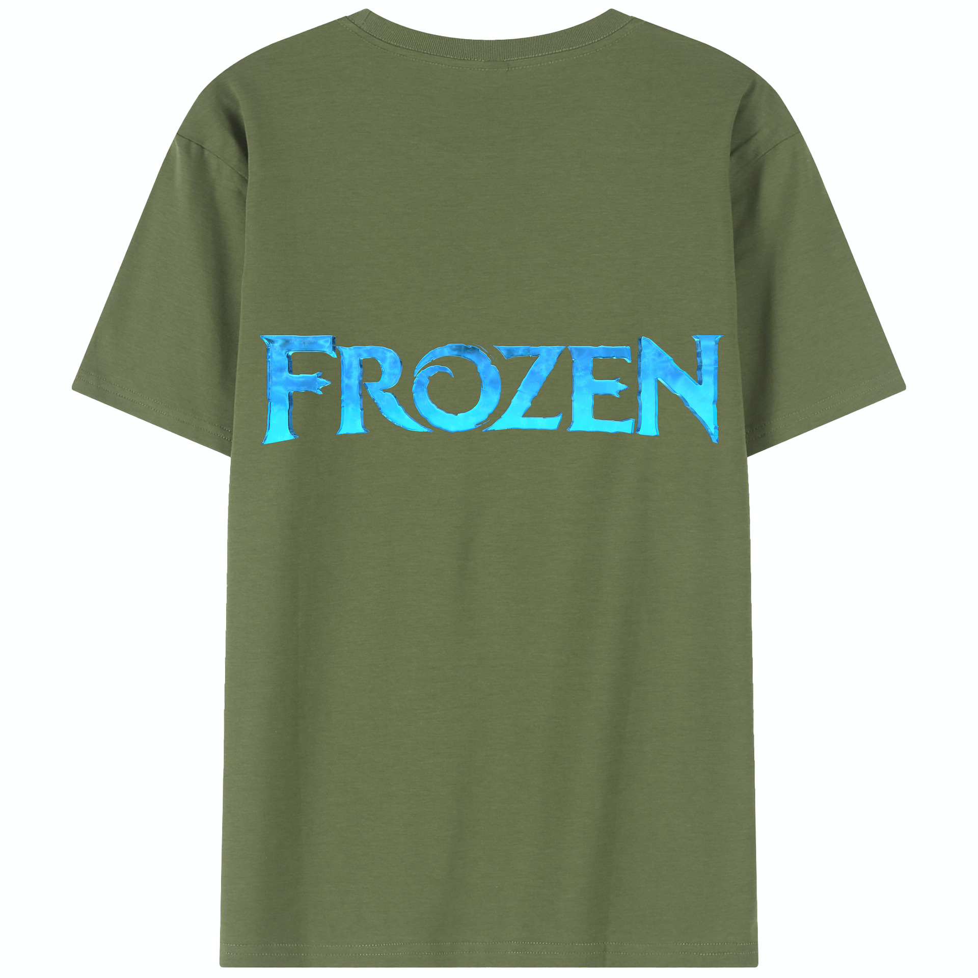 （画像用） アナと雪の女王 アンナ エルサ Frozen Anna Elsa 綿100％半袖Tシャツ（背面プリント）